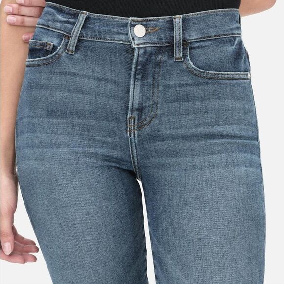 Frame Denim Le High Straight Cropped Jeans in Bestia Medium Wash Women’s Size 29 - Picture 6 of 15